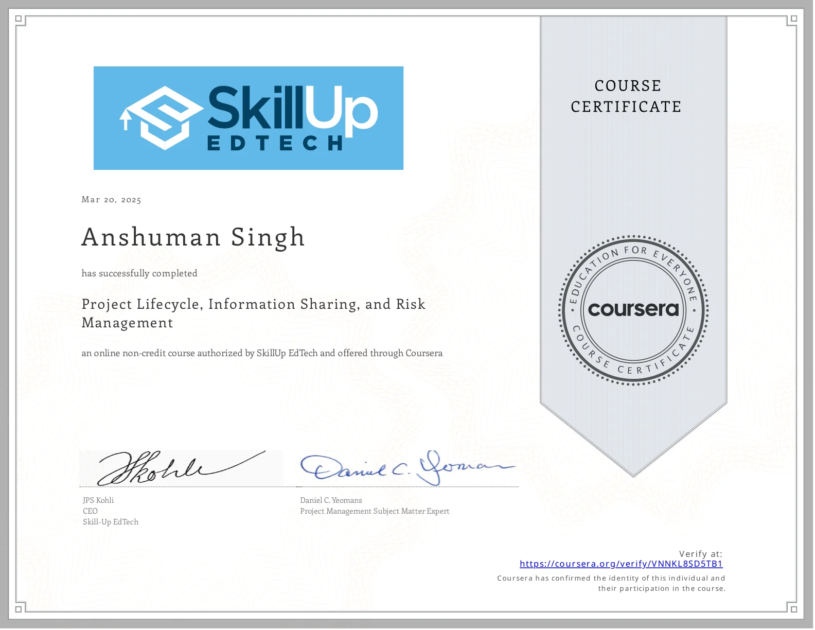 Project Lifecycle, Information Sharing, and Risk Management