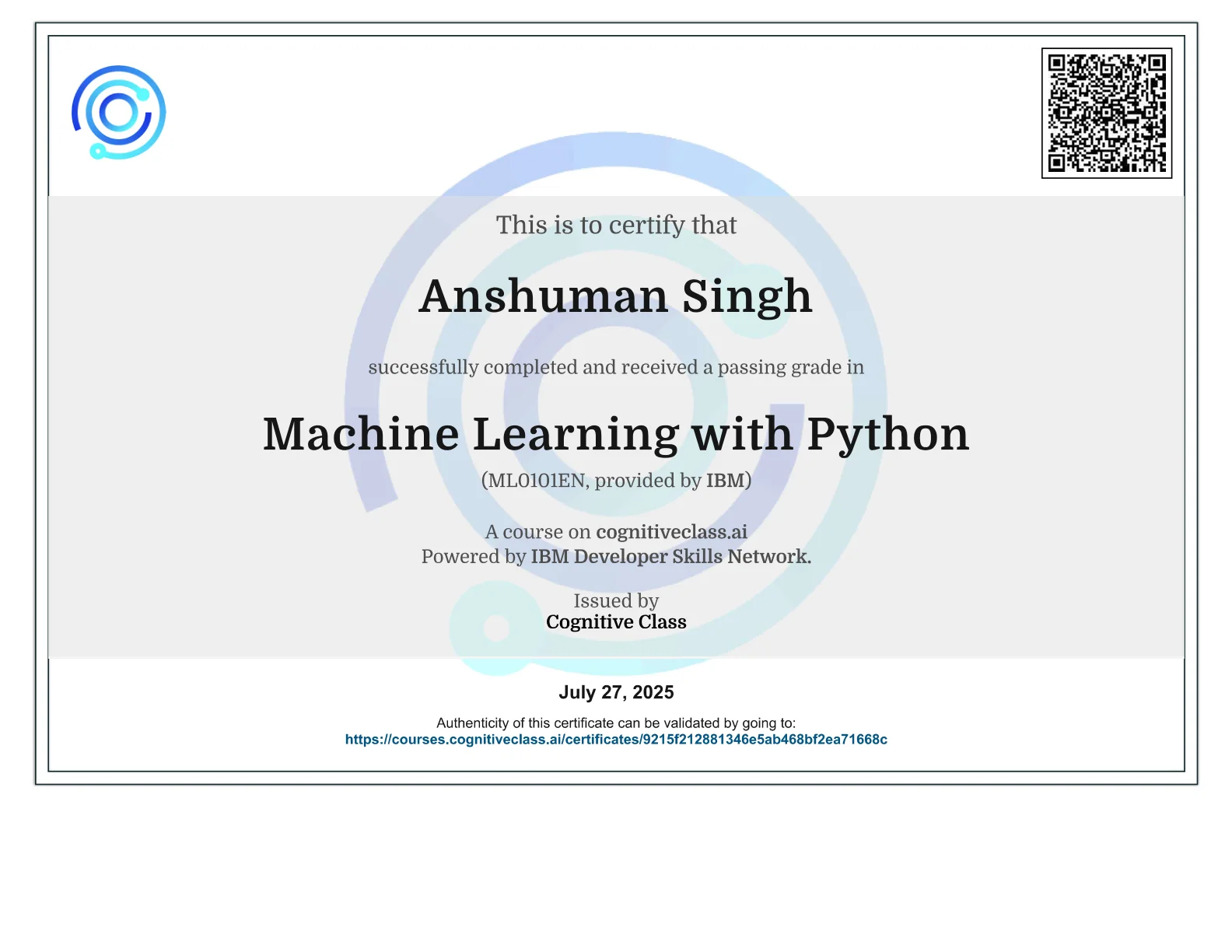 Machine Learning with Python